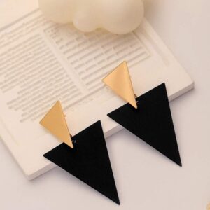 1 pereche de cercei la modă în formă de triunghi geometric