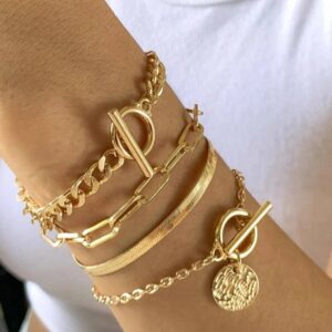 Minimalist Disc Charm Bracelet