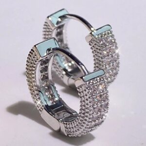 Cercei rakol Cubic Zirconia Hoop